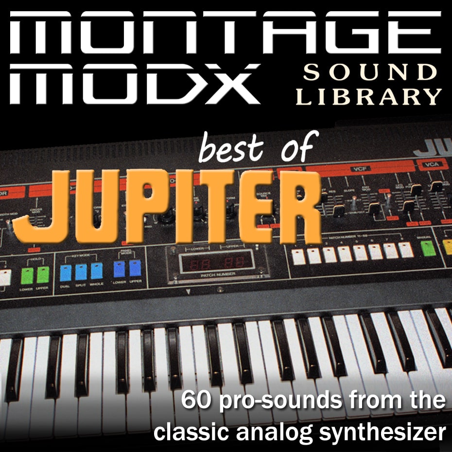 Expansion Sound Library for Yamaha MONTAGE 6/7/8 - MODX 6/7/8 with Roland Jupiter 8 Analog Synthesizer samples