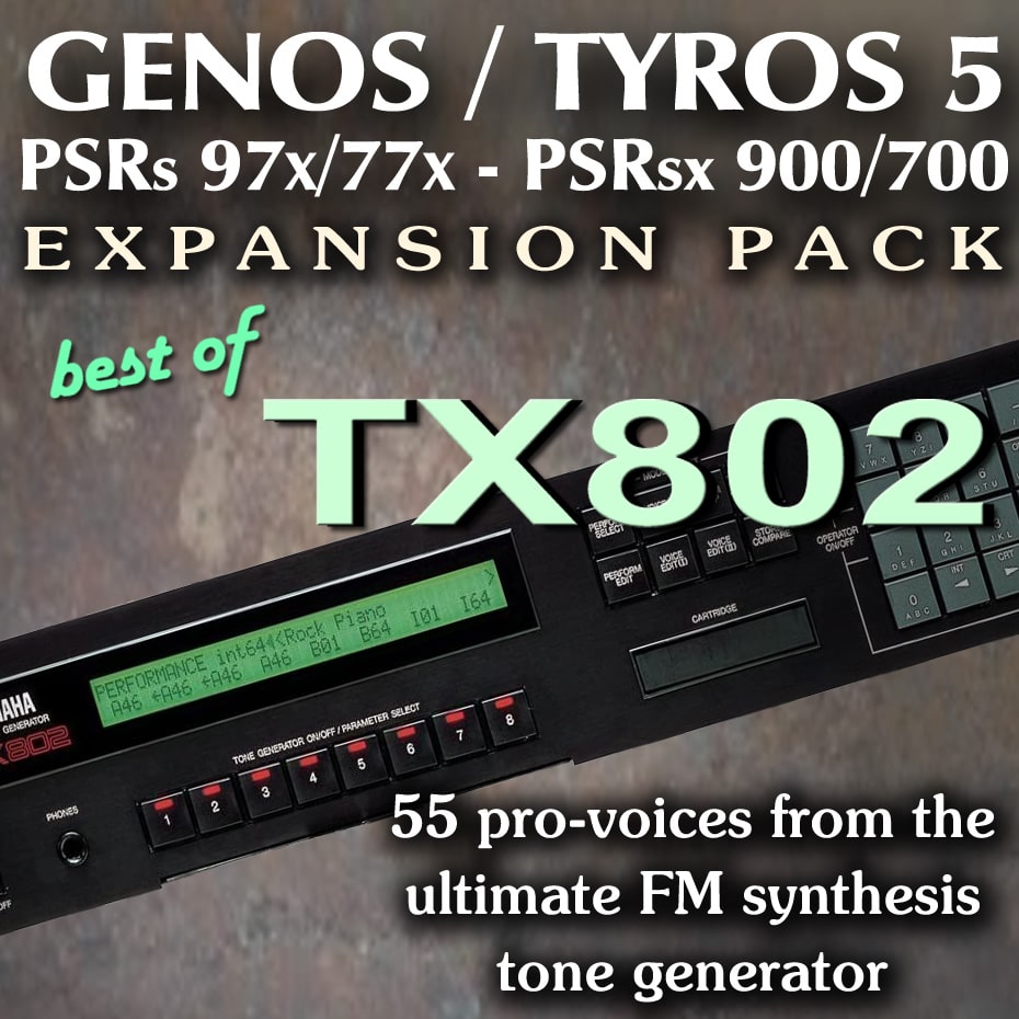 Yamaha Expansion Pack for Genos, Tyros, PSR - TX802