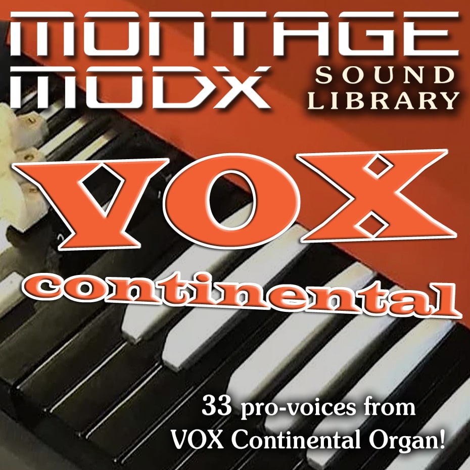 Expansion Sound Library for Yamaha MONTAGE 6/7/8 - MODX 6/7/8 with VOX Continental COMBO ORGAN sounds